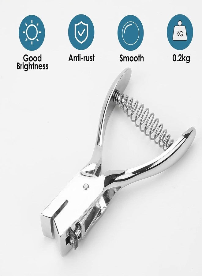 Dotpot Badge Hole Slot Punch for ID Cards Hand Held, One Puncher, 15mm x 3mm Hole, No Burrs Holes, Metal Cards, 1 MM PVC Luggage Tags, Credentials, Silver - Image 4